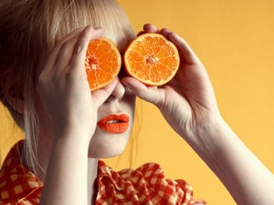 Maschera viso fai da te all’arancia